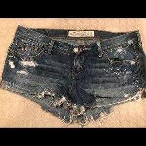 Hollister cut off destroyed Jean Shorts low rise